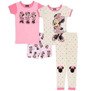 NWT Disney Minnie Mouse Pajama Sets Pink and Cream - size 7